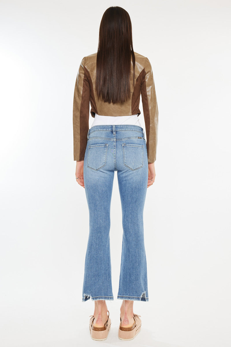 Savanna Mid Rise Cropped Flare Jean - Official Kancan USA