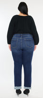 Sydney Mid Rise Slim Straight Leg Jeans (Plus) - Official Kancan USA