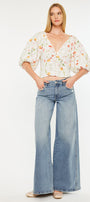 Renee Mid Rise Super Wide Jeans - Official Kancan USA