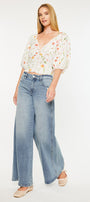Renee Mid Rise Super Wide Jeans - Official Kancan USA