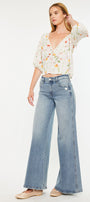 Renee Mid Rise Super Wide Jeans - Official Kancan USA