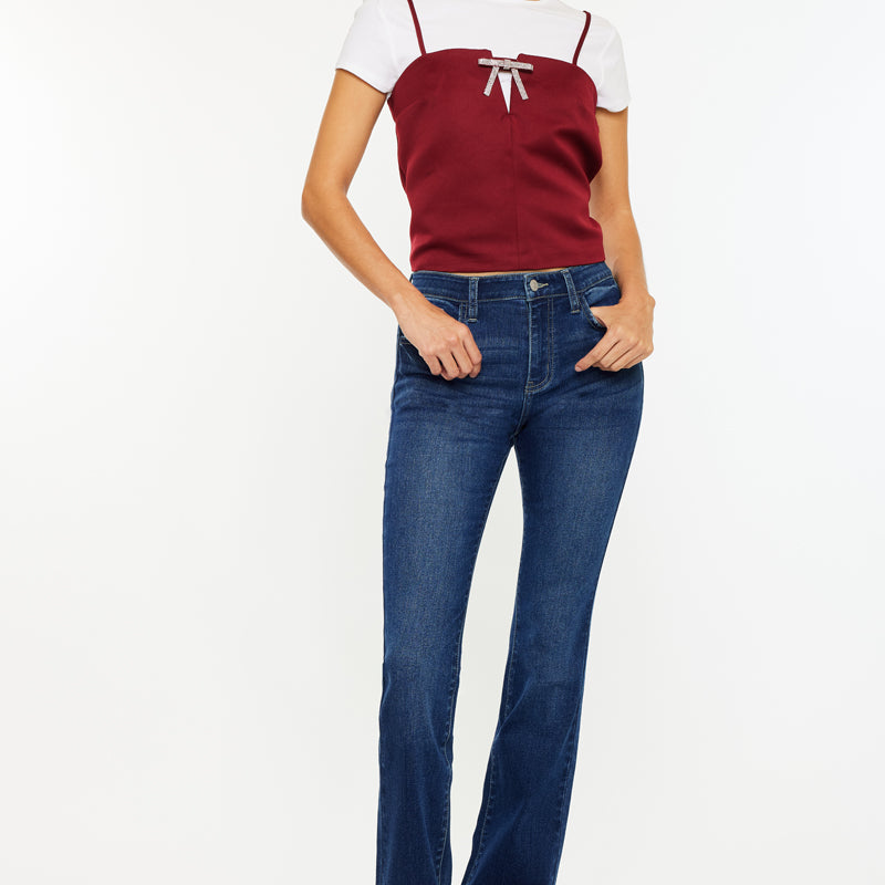 Gale High Rise Skinny Bootcut Jeans - Official Kancan USA