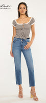 Kathleen Essentials High Rise Slim Straight Jeans - Official Kancan USA