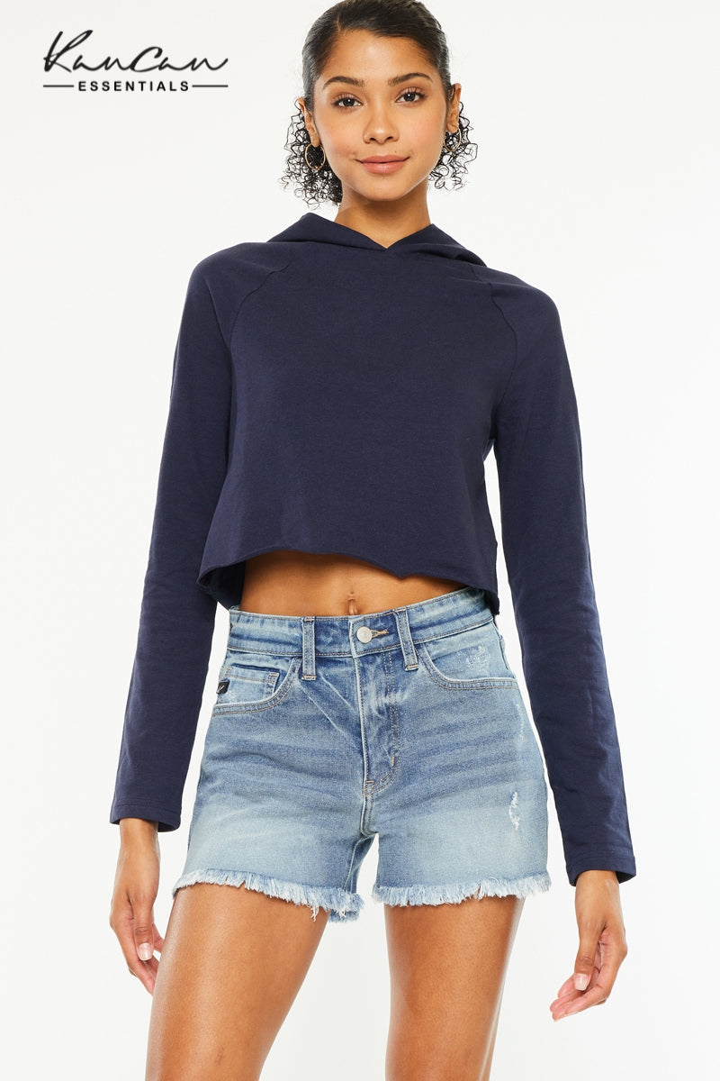 Janelle Essentials High Rise Mom Shorts - Official Kancan USA