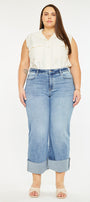 Letty High Rise Crop Wide Leg Jeans (Plus Size) - Official Kancan USA