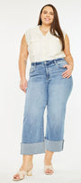 Letty High Rise Crop Wide Leg Jeans (Plus Size) - Official Kancan USA