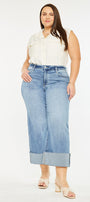 Letty High Rise Crop Wide Leg Jeans (Plus Size) - Official Kancan USA