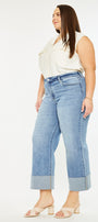 Letty High Rise Crop Wide Leg Jeans (Plus Size) - Official Kancan USA