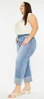 Letty High Rise Crop Wide Leg Jeans (Plus Size) - Official Kancan USA