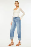 Leslie High Rise Crop Wide Leg Jeans - Official Kancan USA