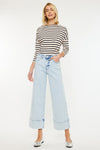 Kassie Cropped Wide Leg Jeans - Official Kancan USA