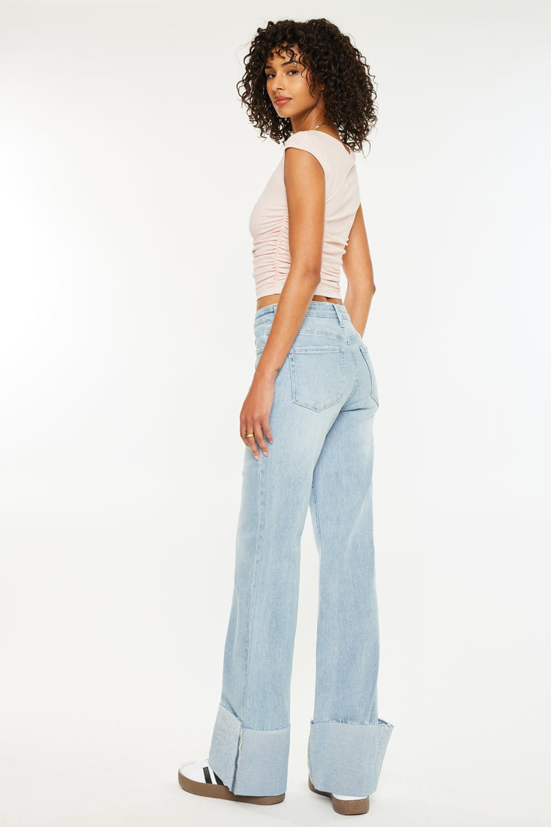 Franny High Rise Wide Flare Jeans - Official Kancan USA