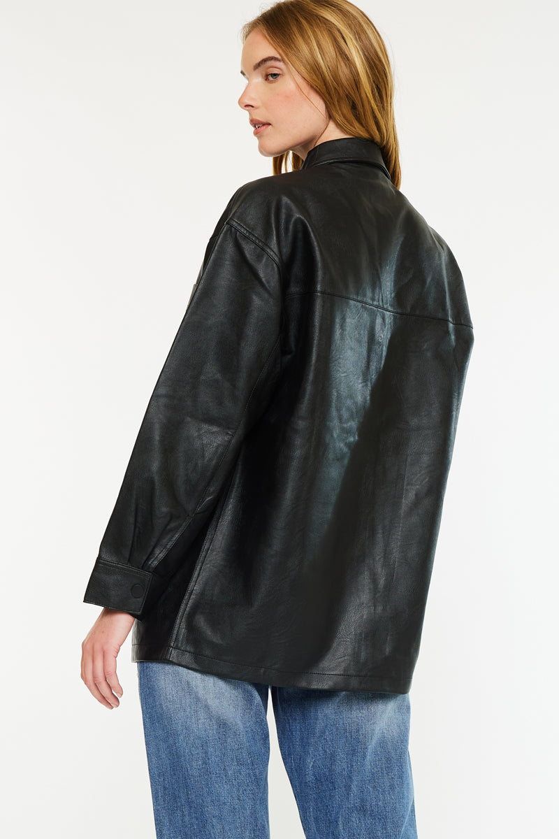 Margo Faux Leather Oversized Jacket - Official Kancan USA