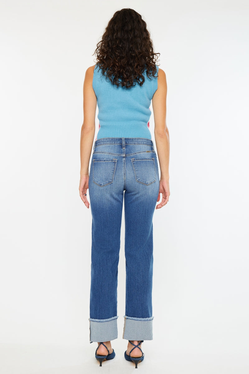 Quin Essentials High Rise Straight Jeans - Official Kancan USA