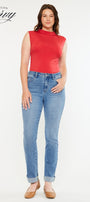Cristina High Rise Slim Straight Jeans - Curvy - Official Kancan USA
