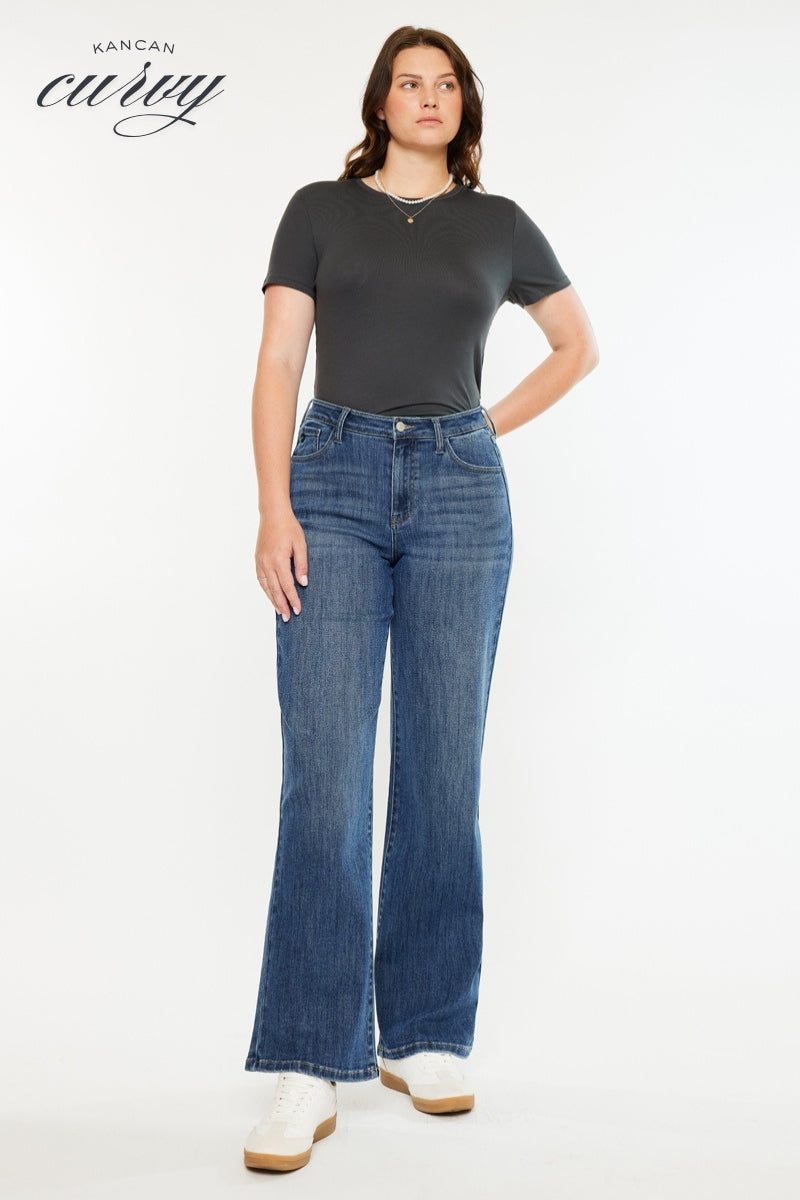 Viola High Rise Wide Jeans - Curvy - Official Kancan USA