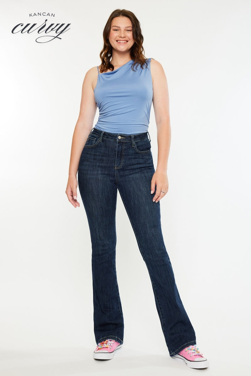 Janice High Rise Bootcut Jeans - Curvy - Official Kancan USA