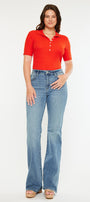 Dulce Essentials High Rise Wide Flare Jeans - Curvy - Official Kancan USA