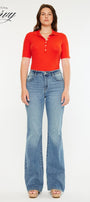 Dulce Essentials High Rise Wide Flare Jeans - Curvy - Official Kancan USA