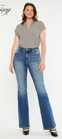 Tana Essentials High Rise Wide Flare Jeans (Curvy) - Official Kancan USA