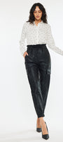 Rona Ultra High Rise Faux Leather Joggers - Official Kancan USA