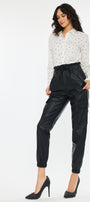 Rona Ultra High Rise Faux Leather Joggers - Official Kancan USA