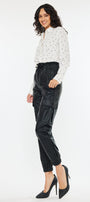 Rona Ultra High Rise Faux Leather Joggers - Official Kancan USA