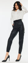 Rona Ultra High Rise Faux Leather Joggers - Official Kancan USA
