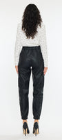 Rona Ultra High Rise Faux Leather Joggers - Official Kancan USA