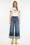 Collie Ultra High Rise Cropped Wide Leg Jeans