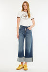 Collie Ultra High Rise Cropped Wide Leg Jeans