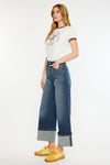 Collie Ultra High Rise Cropped Wide Leg Jeans