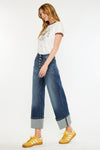Collie Ultra High Rise Cropped Wide Leg Jeans