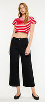 Shea Essentials High Rise Cropped Wide Leg Jeans - Official Kancan USA