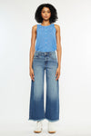 Aruli Essentials High Rise Cropped Wide Leg Jeans - Official Kancan USA