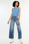 Aruli Essentials High Rise Cropped Wide Leg Jeans - Official Kancan USA