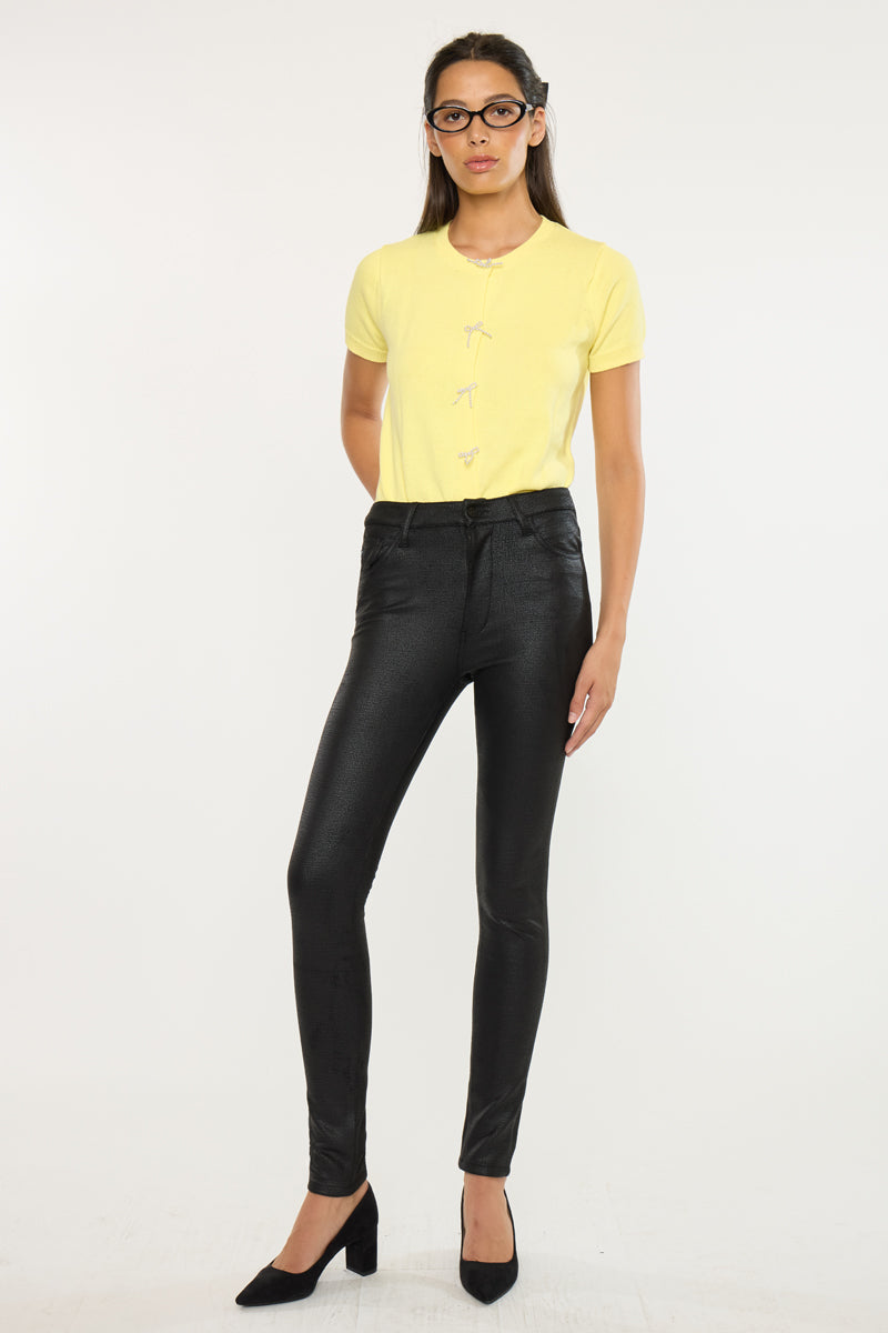 Carly Ultra High Rise Faux Leather Super Skinny Pants – Kancan USA