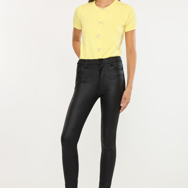 Carly Ultra High Rise Faux Leather Super Skinny Pants