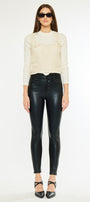 Janet High Rise Faux Leather Ankle Skinny Pants - Official Kancan USA