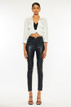 Janet High Rise Faux Leather Ankle Skinny Pants - Official Kancan USA
