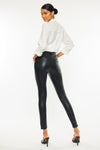 Janet High Rise Faux Leather Ankle Skinny Pants - Official Kancan USA