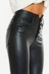 Janet High Rise Faux Leather Ankle Skinny Pants - Official Kancan USA