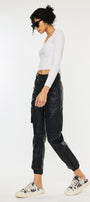 Rooney Ultra High Rise Faux Leather Joggers - Official Kancan USA