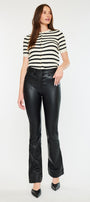 Joan High Rise Faux Leather Bootcut Pants - Official Kancan USA