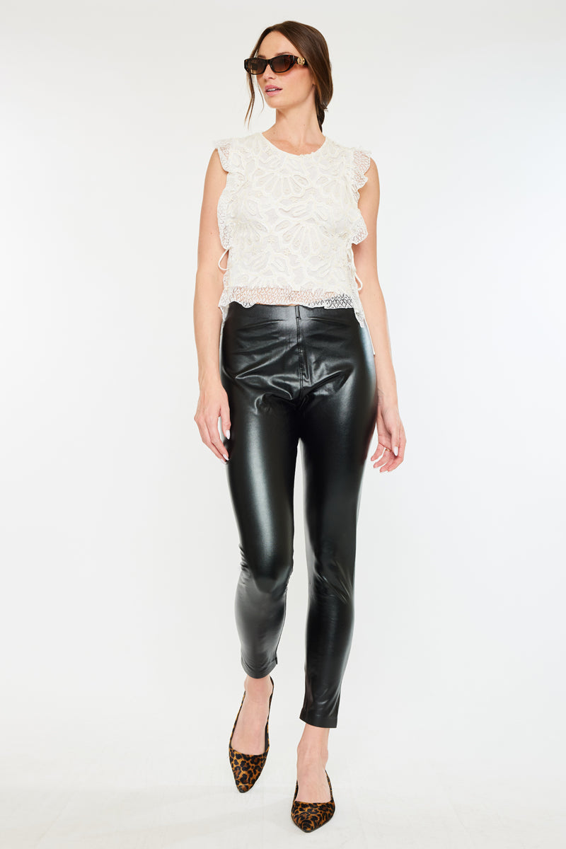 Widow Ultra High Rise Faux Leather Jeggings - Official Kancan USA
