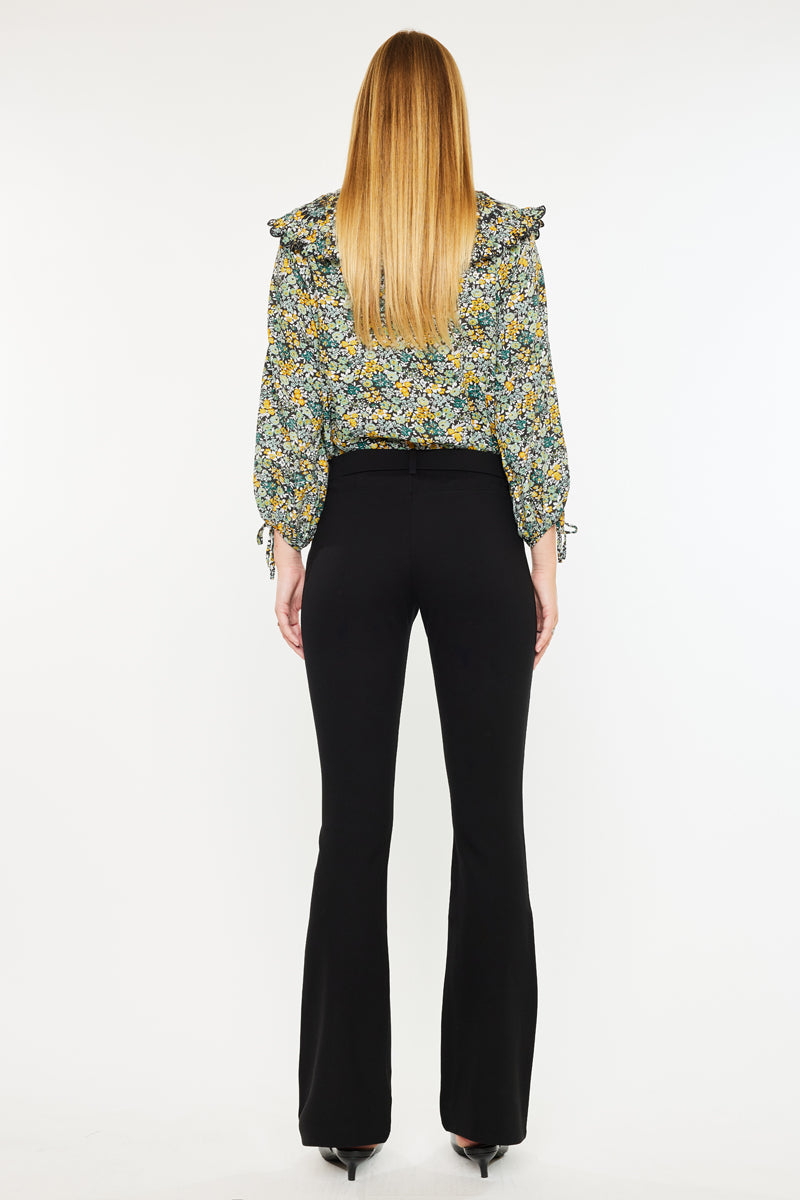 Ally Mid Rise Ponte Bootcut Pants - Official Kancan USA