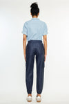 Nelly High Rise Faux Leather Cargo Joggers - Official Kancan USA