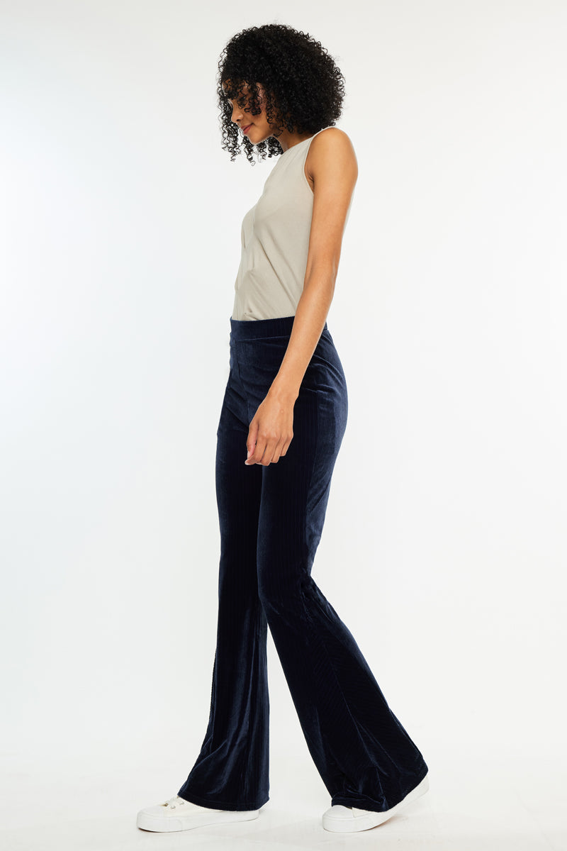 Gracey High Rise Velvet Flare Pants - Official Kancan USA