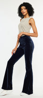 Gracey High Rise Velvet Flare Pants - Official Kancan USA
