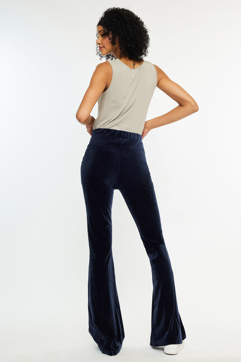 Gracey High Rise Velvet Flare Pants - Official Kancan USA
